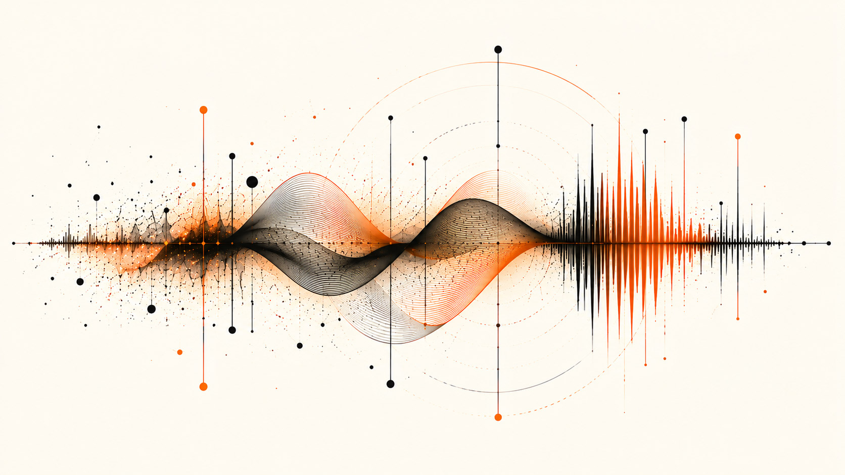 Illustration abstraite autour du son et du mastering